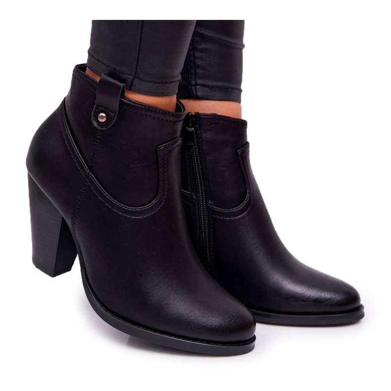 BUGO Stivali da donna con tacco neri Memphis nero