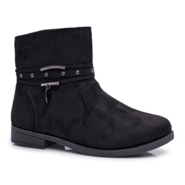 BUGO Stivali Donna Tacco Piatto Warm Black Verte nero