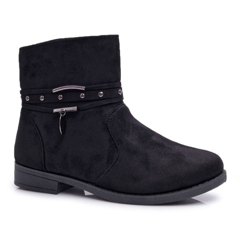 BUGO Stivali Donna Tacco Piatto Warm Black Verte nero