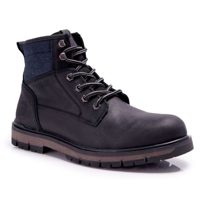 Scarponi da Trekking Uomo Pelle Big Star Nero EE174267