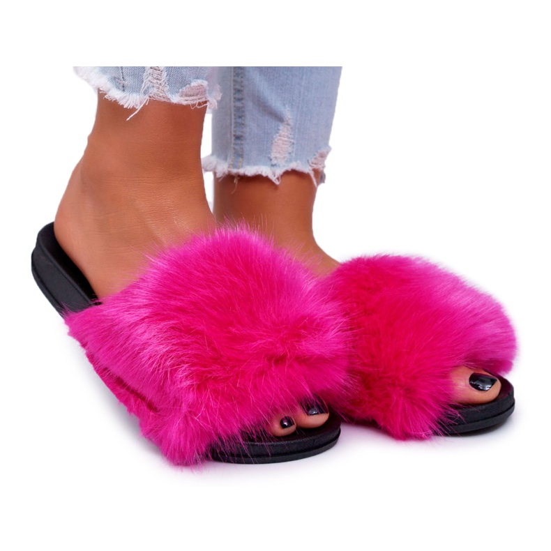 PS1 Ciabatte Donna con Pelliccia NiceFur Fucsia rosa