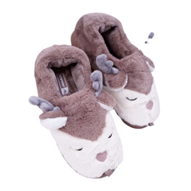 BUGO Pantofole Da Donna Con Pelliccia Marrone Renna Renna