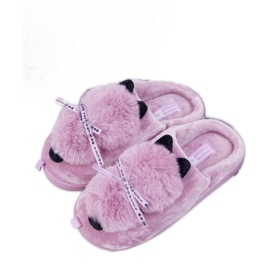 BUGO Pantofole Da Donna Con Pelliccia Gattino Pink Kitty rosa