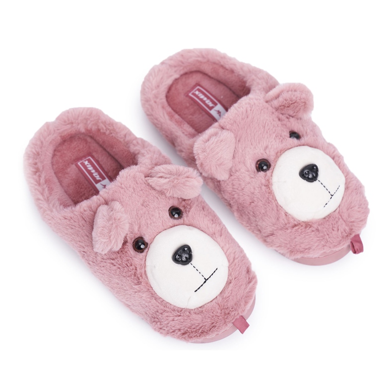Pantofole Da Donna Con Pelliccia Orsetto Rosso