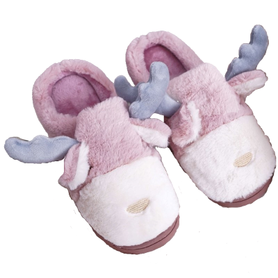 FRID Ciabatte Da Donna Con Pelliccia E Renne Rosa Deff