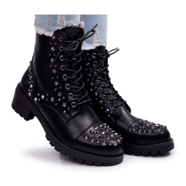 SEA Stivali Da Donna Da Lavoro Con Strass Neri Gether nero