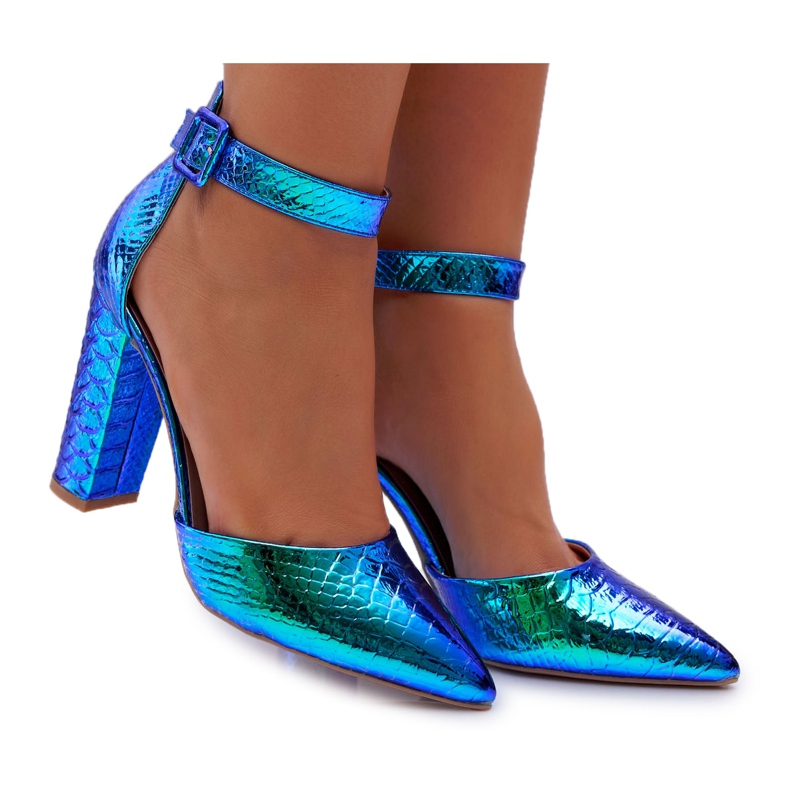 SEA Décolleté con tacco da donna Opalescent Blue Magnetic multicolore