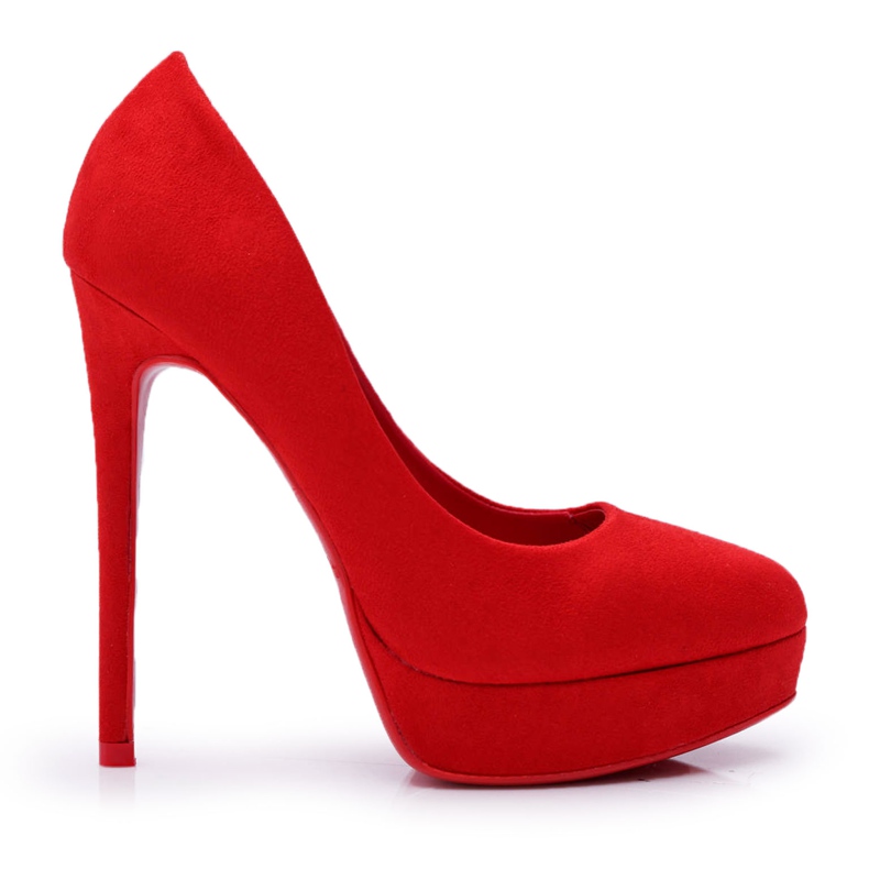 SEA Tacchi Alti Donna Scamosciato Platform Rosso Gervalo