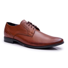 Scarpe brogue da uomo Elegant Leather Bednarek Brown Herod marrone
