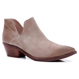 Nicole Stivali Donna Beige Primavera Pelle Anabella