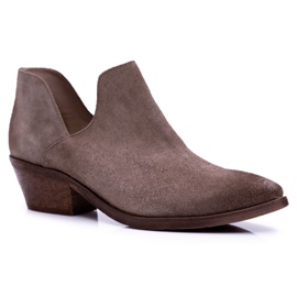 Nicole Stivali Anabella Cappuccino in Pelle Primavera Donna beige