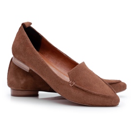 Nicole Mocassini Donna Mocassini Pelle Scamosciata Cognac Homny marrone