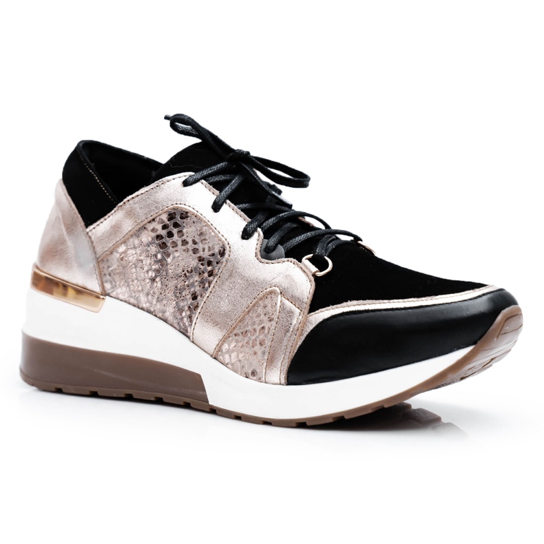 Nicole Sneakers Donna Pelle Naturale Dorata Coledo d'oro