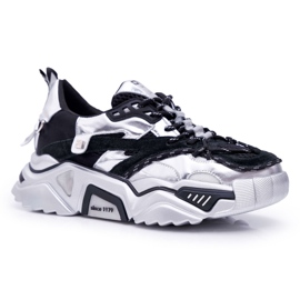 Scarpe Sportive da Donna Big Star di Daniel Lopez Nero Argento FF274A527 grigio