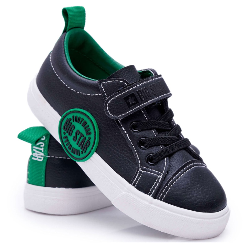 Scarpe Bambini Sneakers Big Star Con Velcro Nero FF374087
