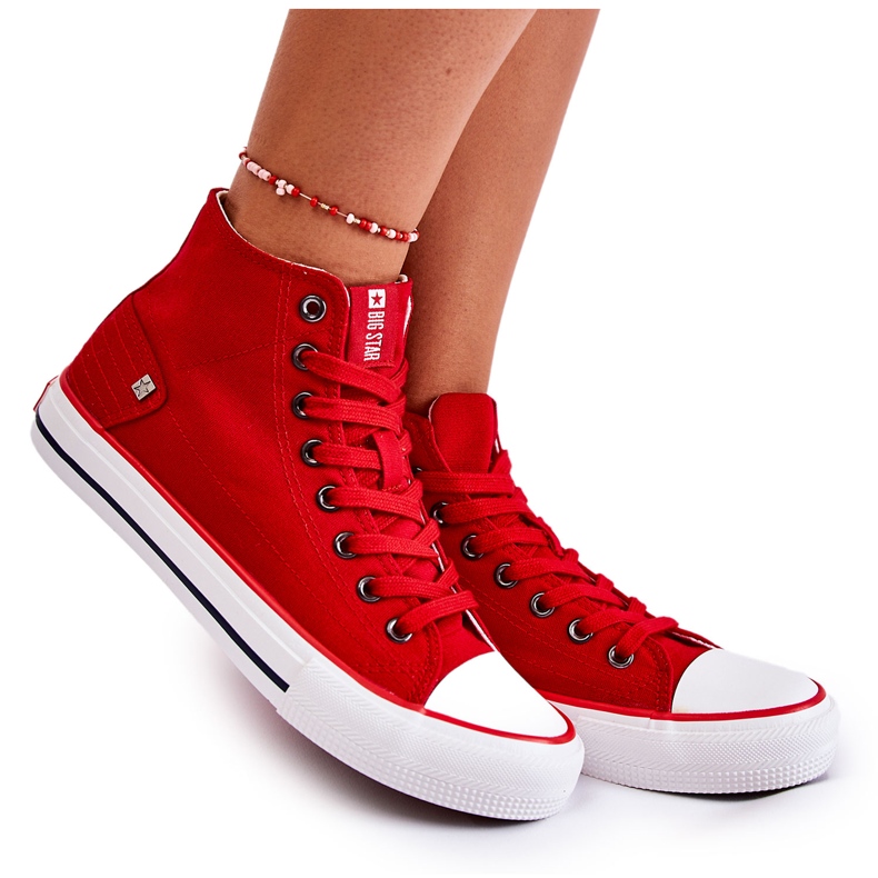 Sneakers Donna Big Star Alta Rosso DD274334