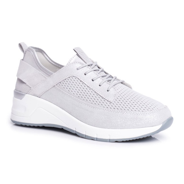 EVE Scarpe Sportive Donna Pelle Argento Love Me grigio
