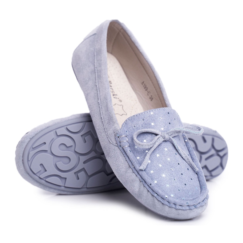 Mocassini Donna Suede S.Barski A199 Blu Wannabe