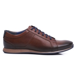 Scarpe Brogue Uomo Casual Nikopol Pelle Marrone 1730