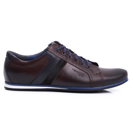 Scarpe Brogue Uomo Casual Nikopol Pelle Marrone 1721
