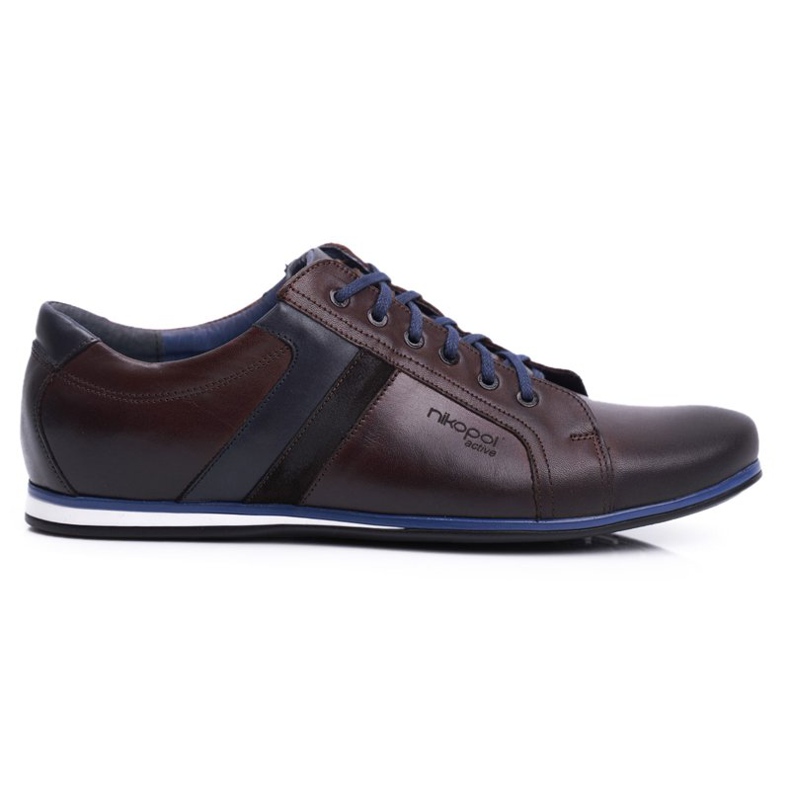 Scarpe Brogue Uomo Casual Nikopol Pelle Marrone 1721