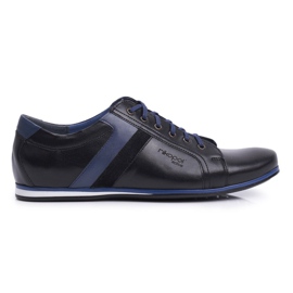 Scarpe Brogue Uomo Casual Nikopol Pelle Nere 1721 nero