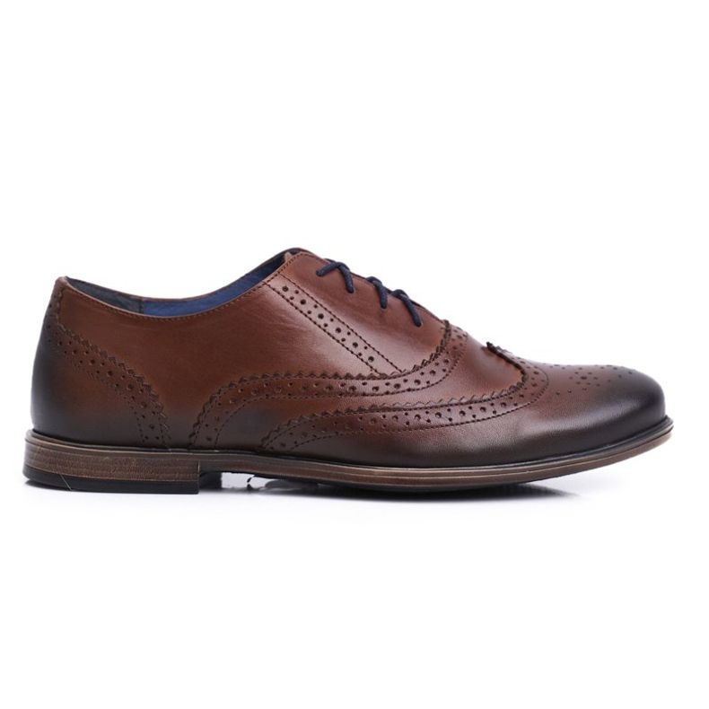 Scarpe Brogue Uomo Casual Nikopol Pelle Marrone 1733