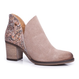 Stivali Donna Con Tacco Maciejka Primavera Pelle Beige 04492-04