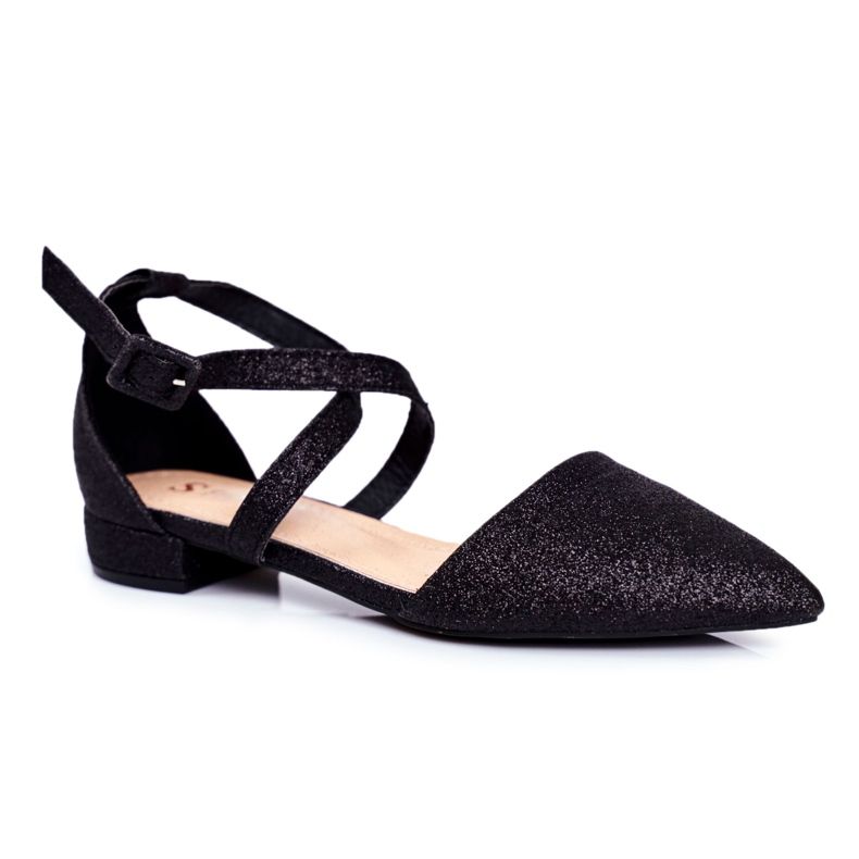 PS1 Ballerine Glitter da donna in Spitz Black Vontare nero