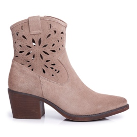 S.Barski Stivali Donna Pelle Beige Barski 12622