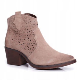 S.Barski Stivali Donna Pelle Beige Barski 12622-21
