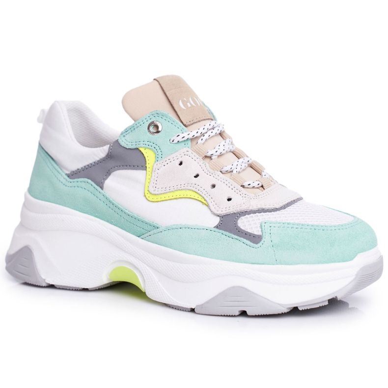 Scarpe Sportive in Pelle da Donna GOE Mint White FF2N3011 bianca verde