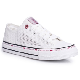 Sneakers Donna Cross Jeans Rete Bianca FF2R4016C
