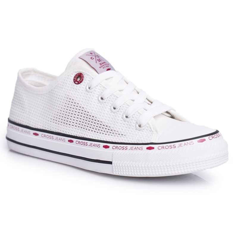 Sneakers Donna Cross Jeans Rete Bianca FF2R4016C