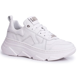Scarpe Sportive in Pelle da Donna GOE Bianche FF2N3018 bianca