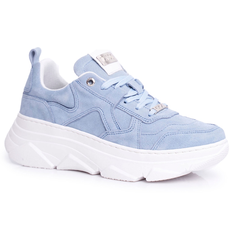 Scarpe Sportive in Pelle da Donna GOE Blu FF2N3013