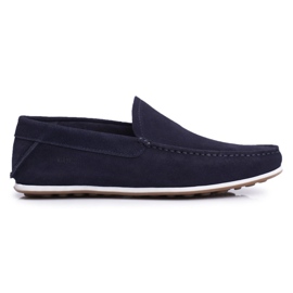 Mocassini Uomo GOE Navy Blue Nabuk FF1N3059 blu navy