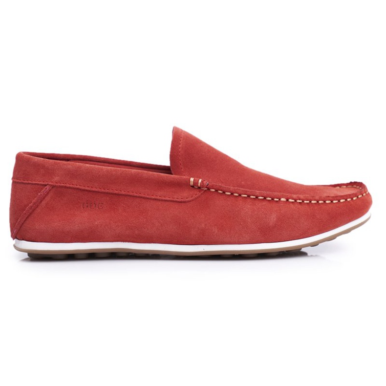 Mocassini Uomo GOE Rosso Nabuk FF1N3055