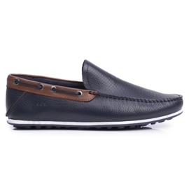 Mocassini Uomo GOE Pelle Blu Navy FF1N3051