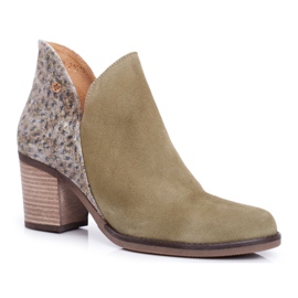Stivali Donna Con Tacco Maciejka Primavera Pelle Oliva 04492-24 verde