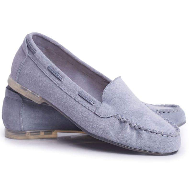 Mocassini Donna Sergio Leone Scamosciato Blu MK722
