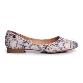 Ballerine da donna Sergio Leone White Snake BL611 Nemsis bianco grigio multicolore