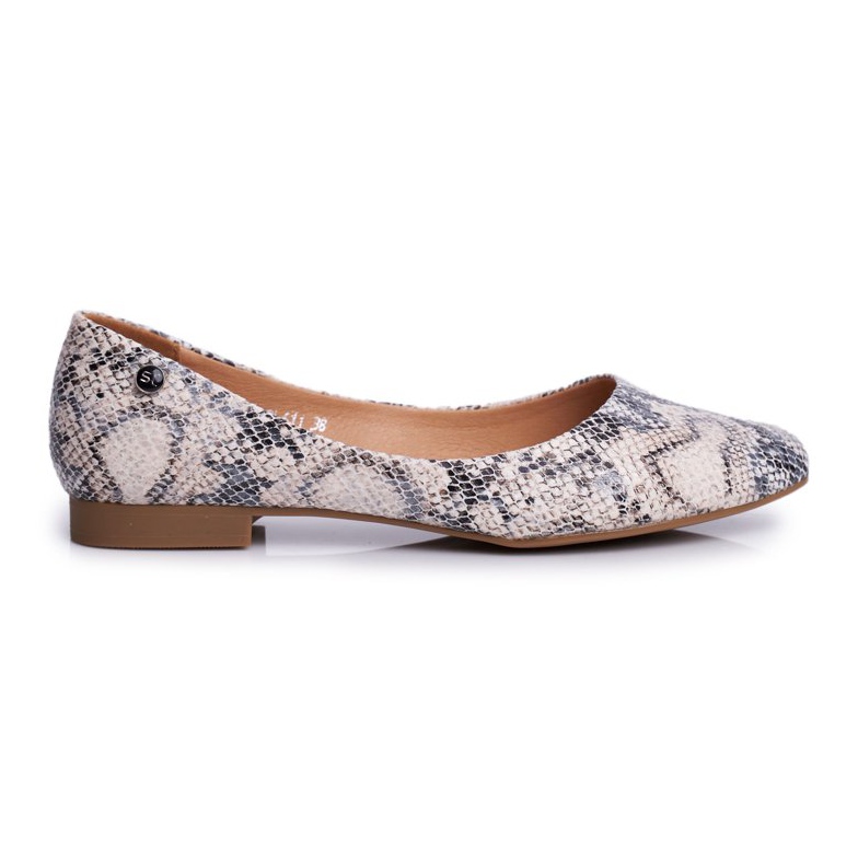 Ballerine da donna Sergio Leone White Snake BL611 Nemsis bianca grigio multicolore