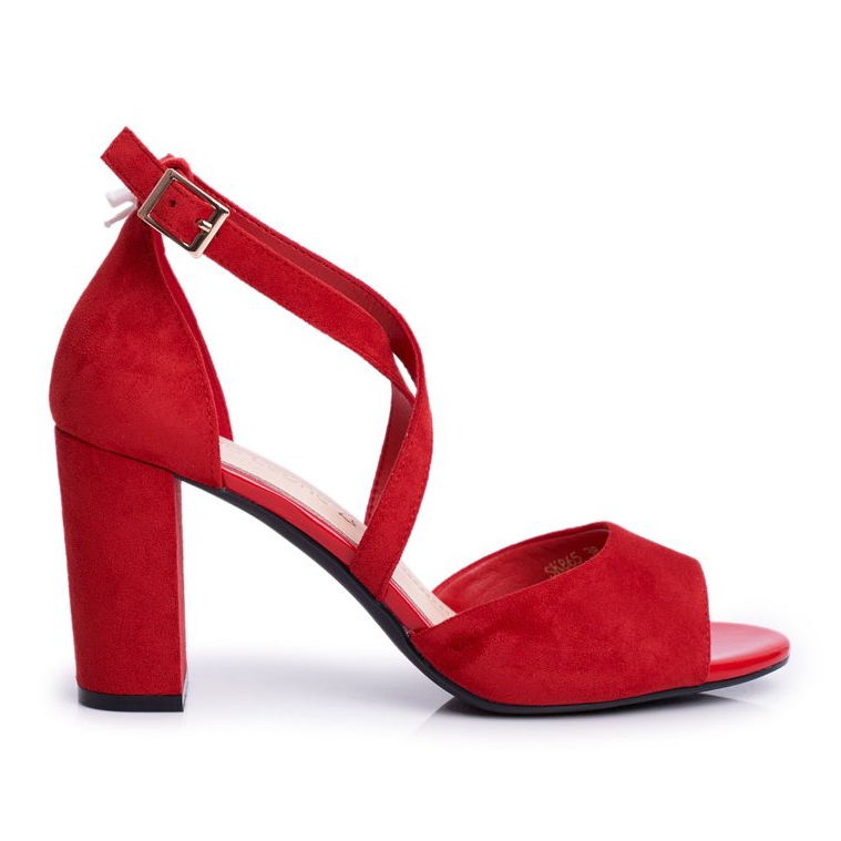 Sandali Donna Con Tacco Alto Sergio Leone Rosso SK865