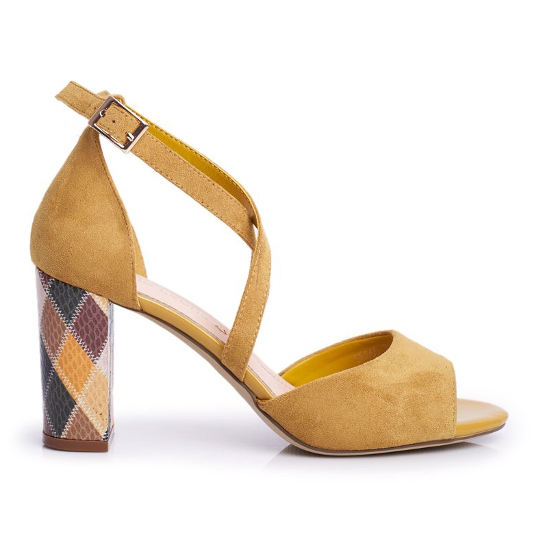 Sandali Donna Con Tacco Alto Sergio Leone Giallo SK865