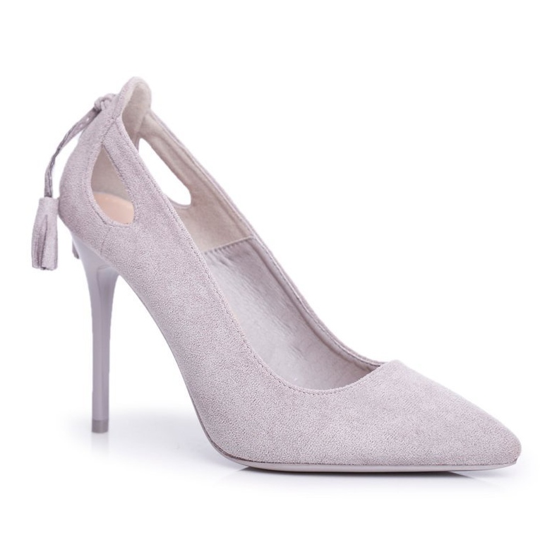 PS1 Tacchi A Spillo Donna Scamosciato Con Spitz Grigio Leven