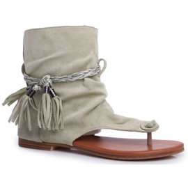 SEA Sandali Donna Infradito Con Gambo Verde SL1011 Madrit