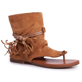 SEA Sandali Donna Infradito Con Cammello SL1011 Madrit marrone