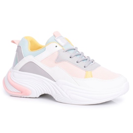 PS1 Scarpe sportive da donna Pinner rosa colorato bianca multicolore