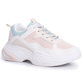 PS1 Scarpe Sportive Donna Colorate Beige Pinner bianco